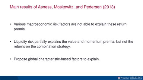 asness moskowitz and pedersen 2013